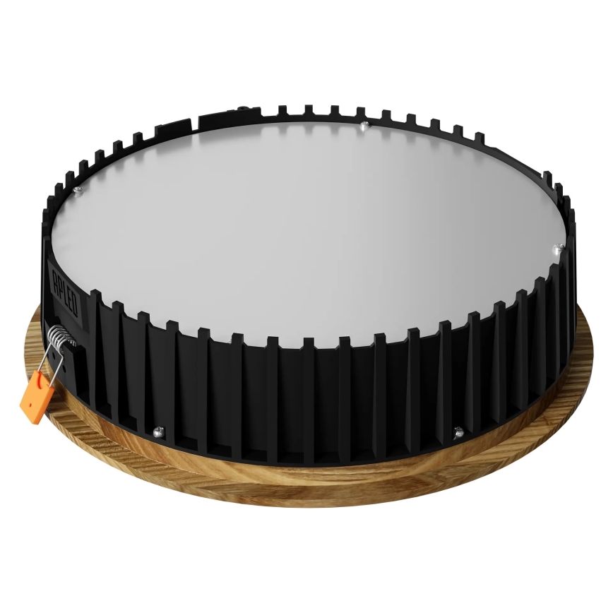APLED - LED Ugradbena lampa RONDO WOODLINE LED/18W/230V 3000K pr. 26 cm jasen masivno drvo