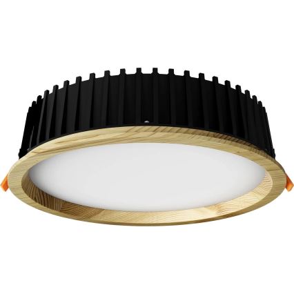 APLED - LED Ugradbena lampa RONDO WOODLINE LED/18W/230V 4000K pr. 26 cm bor masivno drvo