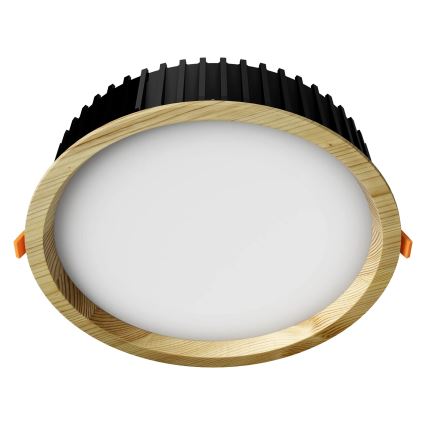 APLED - LED Ugradbena lampa RONDO WOODLINE LED/18W/230V 4000K pr. 26 cm bor masivno drvo