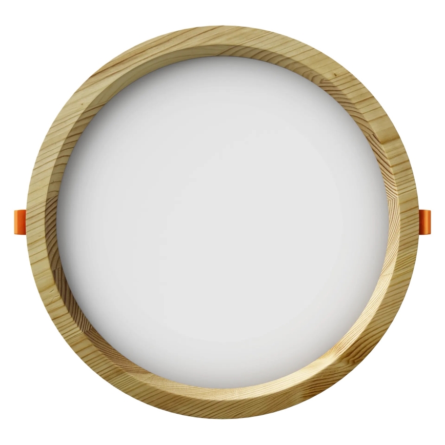 APLED - LED Ugradbena lampa RONDO WOODLINE LED/18W/230V 4000K pr. 26 cm bor masivno drvo