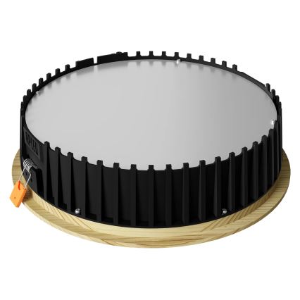 APLED - LED Ugradbena lampa RONDO WOODLINE LED/18W/230V 4000K pr. 26 cm bor masivno drvo