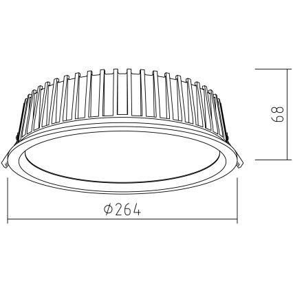 APLED - LED Ugradbena lampa RONDO WOODLINE LED/18W/230V 4000K pr. 26 cm hrast masivno drvo