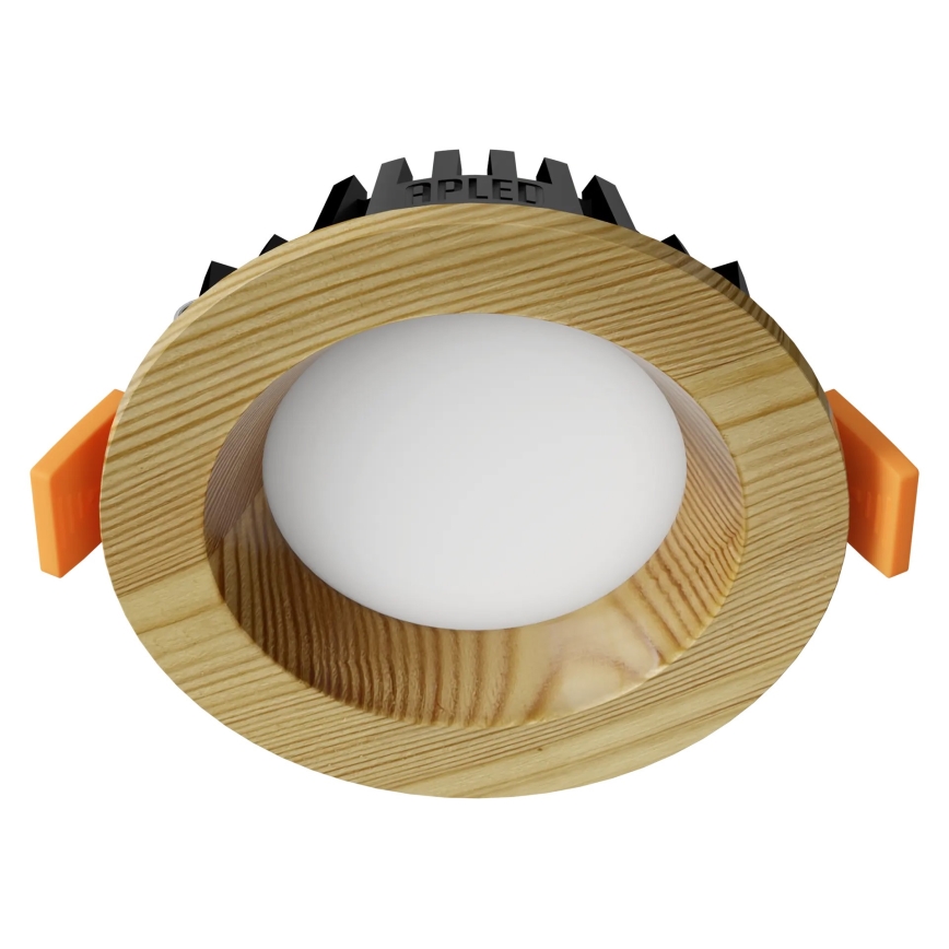 APLED - LED Ugradbena lampa RONDO WOODLINE LED/3W/230V 3000K pr. 9 cm bor masivno drvo