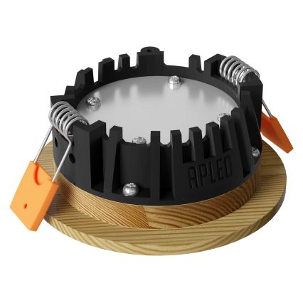 APLED - LED Ugradbena lampa RONDO WOODLINE LED/3W/230V 3000K pr. 9 cm bor masivno drvo