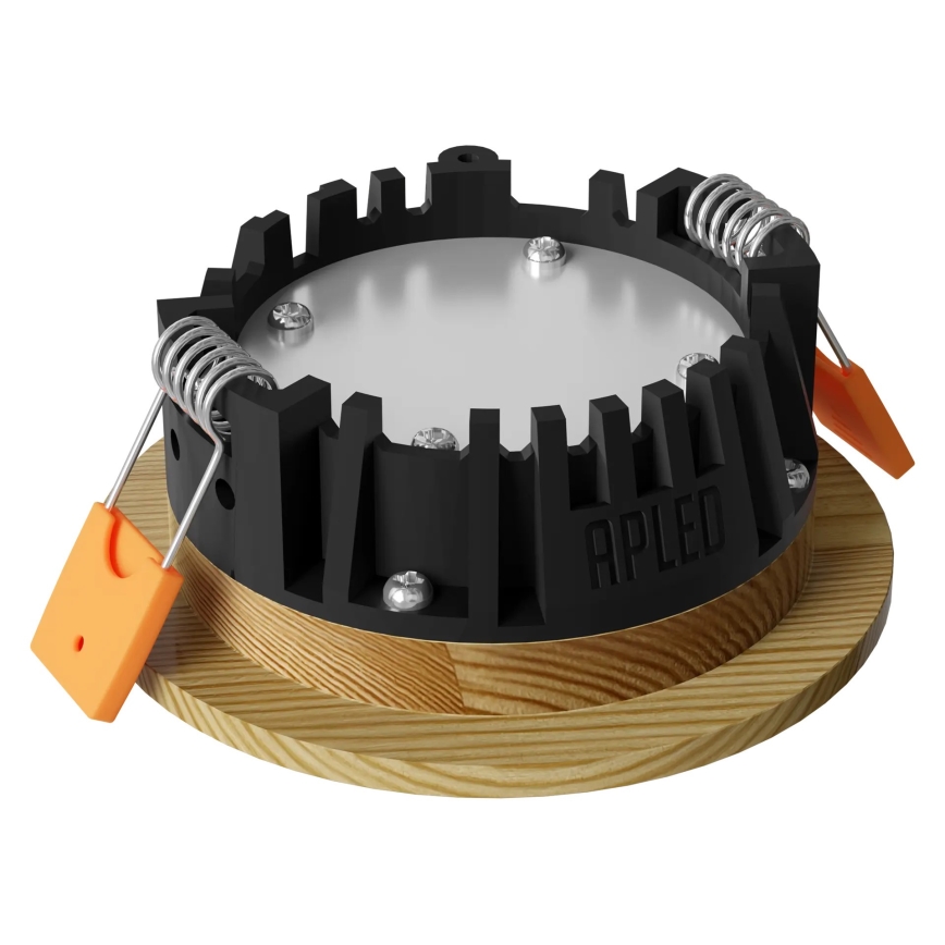 APLED - LED Ugradbena lampa RONDO WOODLINE LED/3W/230V 3000K pr. 9 cm bor masivno drvo