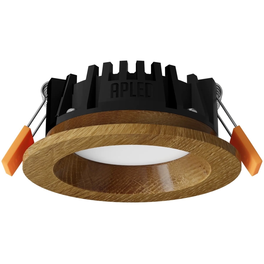 APLED - LED Ugradbena lampa RONDO WOODLINE LED/3W/230V 3000K pr. 9 cm hrast masivno drvo