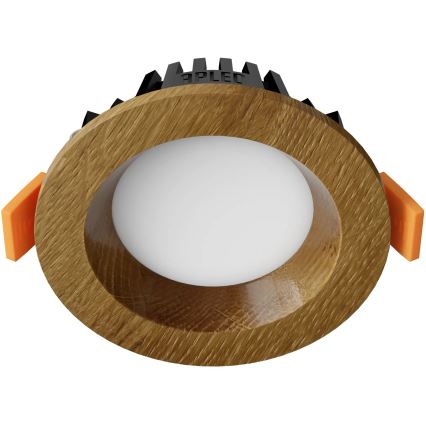 APLED - LED Ugradbena lampa RONDO WOODLINE LED/3W/230V 3000K pr. 9 cm hrast masivno drvo