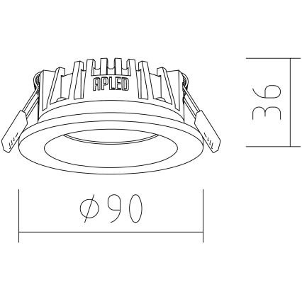 APLED - LED Ugradbena lampa RONDO WOODLINE LED/3W/230V 3000K pr. 9 cm hrast masivno drvo