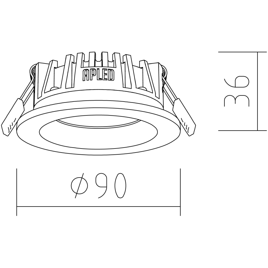APLED - LED Ugradbena lampa RONDO WOODLINE LED/3W/230V 3000K pr. 9 cm hrast masivno drvo