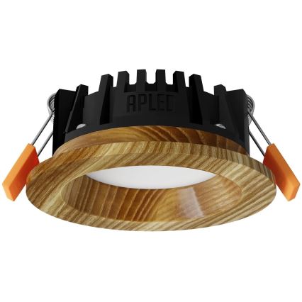 APLED - LED Ugradbena lampa RONDO WOODLINE LED/3W/230V 3000K pr. 9 cm jasen masivno drvo