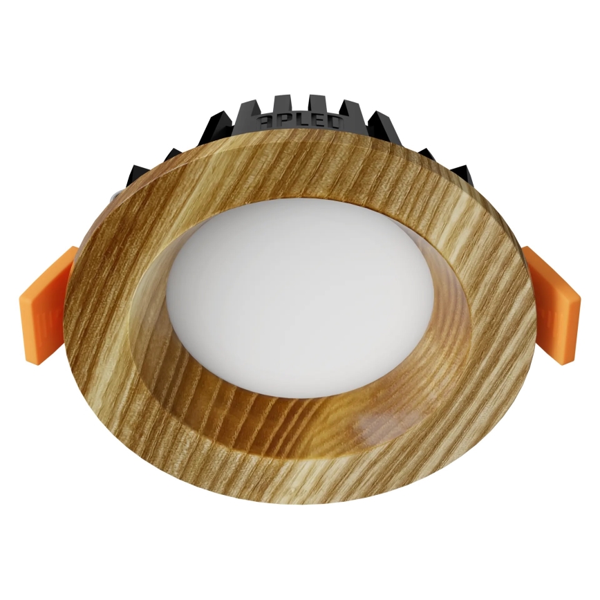 APLED - LED Ugradbena lampa RONDO WOODLINE LED/3W/230V 3000K pr. 9 cm jasen masivno drvo