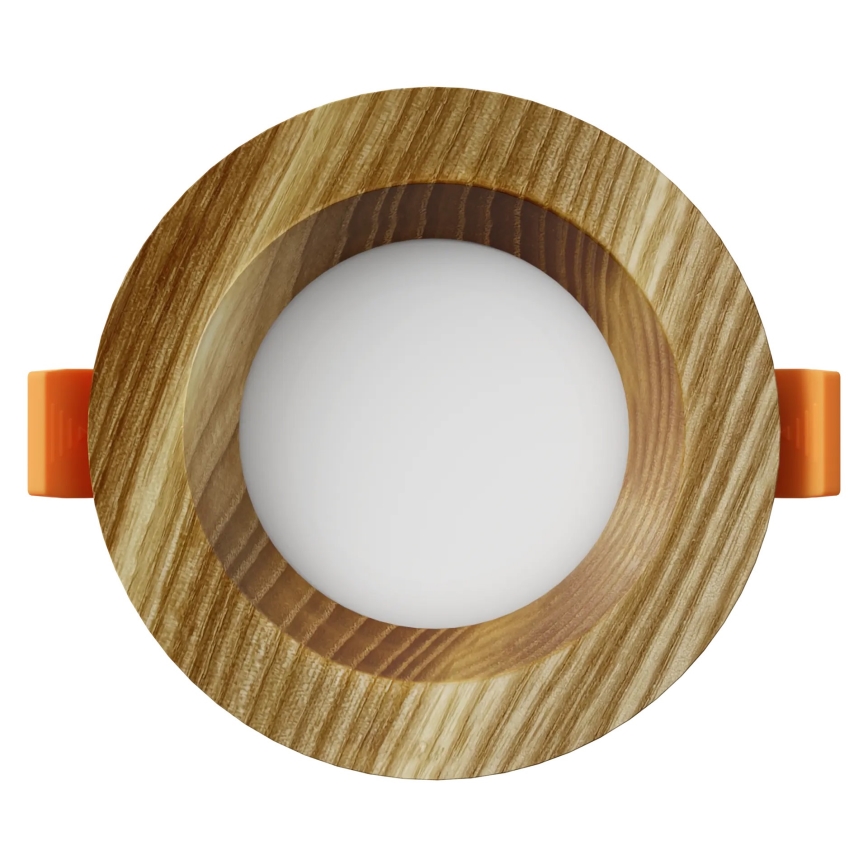APLED - LED Ugradbena lampa RONDO WOODLINE LED/3W/230V 3000K pr. 9 cm jasen masivno drvo