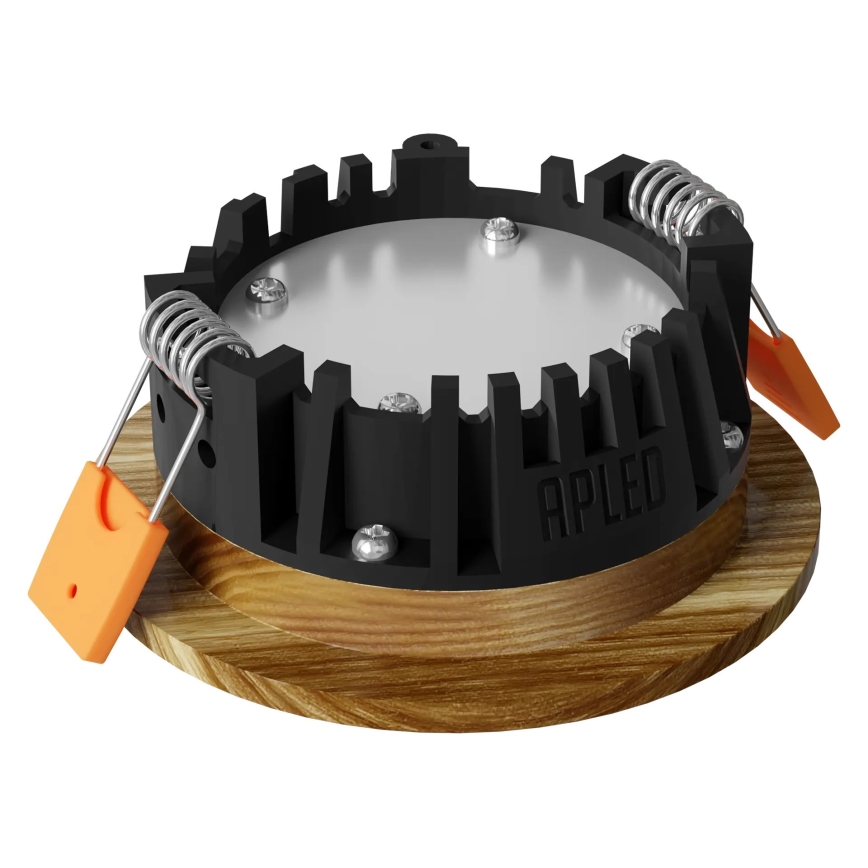 APLED - LED Ugradbena lampa RONDO WOODLINE LED/3W/230V 3000K pr. 9 cm jasen masivno drvo