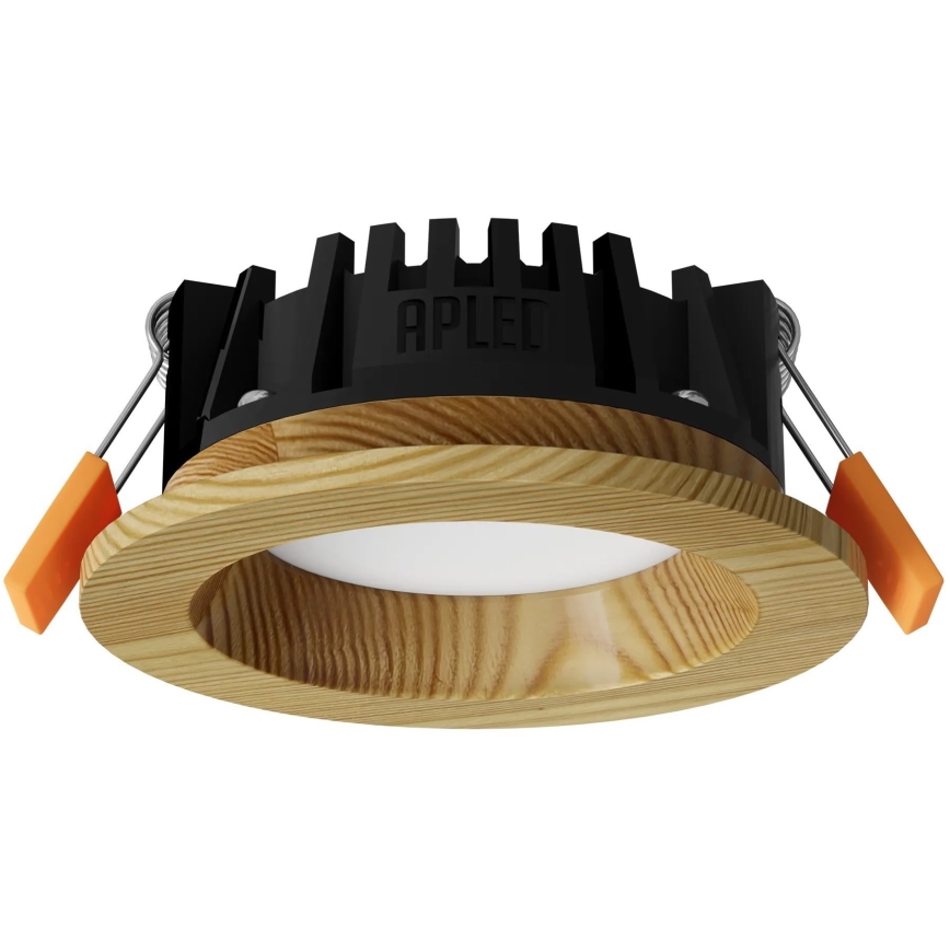 APLED - LED Ugradbena lampa RONDO WOODLINE LED/3W/230V 4000K pr. 9 cm bor masivno drvo