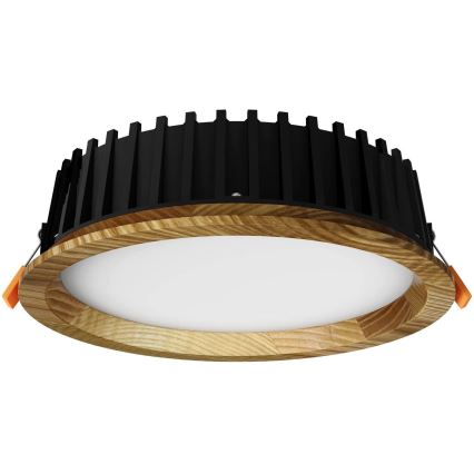 APLED - LED Ugradbena lampa RONDO WOODLINE LED/6W/230V 3000K pr. 15 cm jasen masivno drvo
