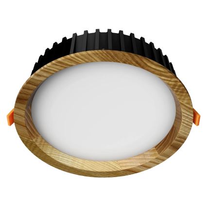 APLED - LED Ugradbena lampa RONDO WOODLINE LED/6W/230V 3000K pr. 15 cm jasen masivno drvo
