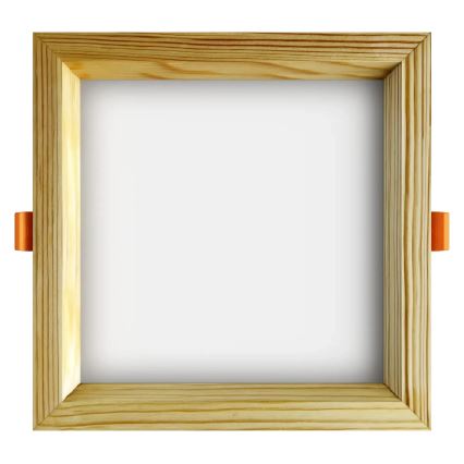 APLED - LED Ugradbena lampa SQUARE WOODLINE LED/12W/230V 3000K 17x17 cm bor masivno drvo