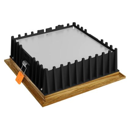 APLED - LED Ugradbena lampa SQUARE WOODLINE LED/12W/230V 3000K 17x17 cm hrast masivno drvo