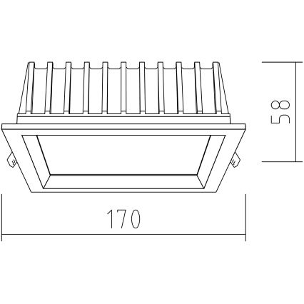 APLED - LED Ugradbena lampa SQUARE WOODLINE LED/12W/230V 3000K 17x17 cm hrast masivno drvo