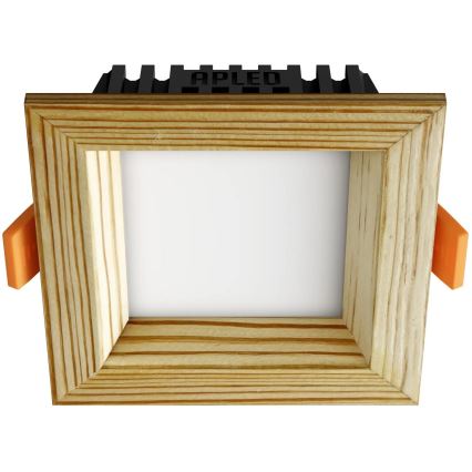 APLED - LED Ugradbena lampa SQUARE WOODLINE LED/3W/230V 3000K 9x9 cm bor masivno drvo
