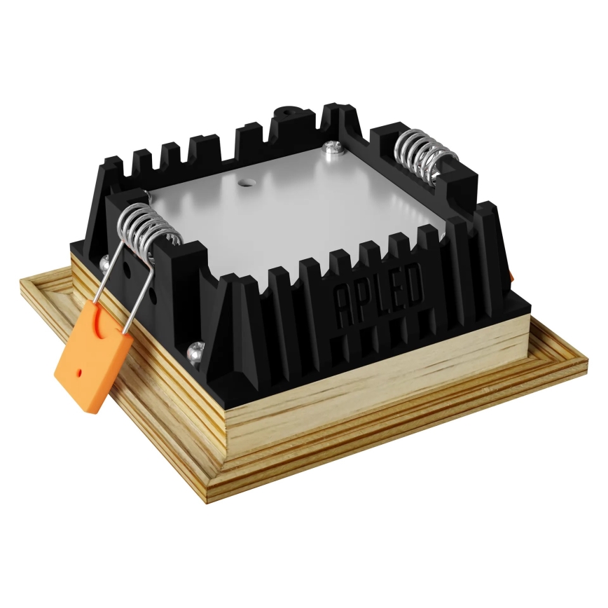 APLED - LED Ugradbena lampa SQUARE WOODLINE LED/3W/230V 3000K 9x9 cm bor masivno drvo