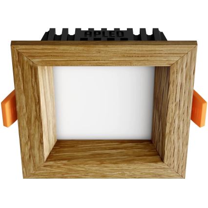 APLED - LED Ugradbena lampa SQUARE WOODLINE LED/3W/230V 3000K 9x9 cm hrast masivno drvo