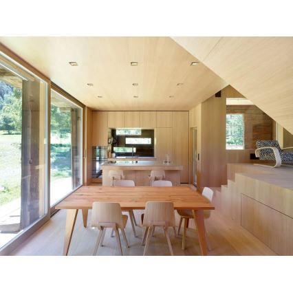 APLED - LED Ugradbena lampa SQUARE WOODLINE LED/3W/230V 3000K 9x9 cm jasen masivno drvo