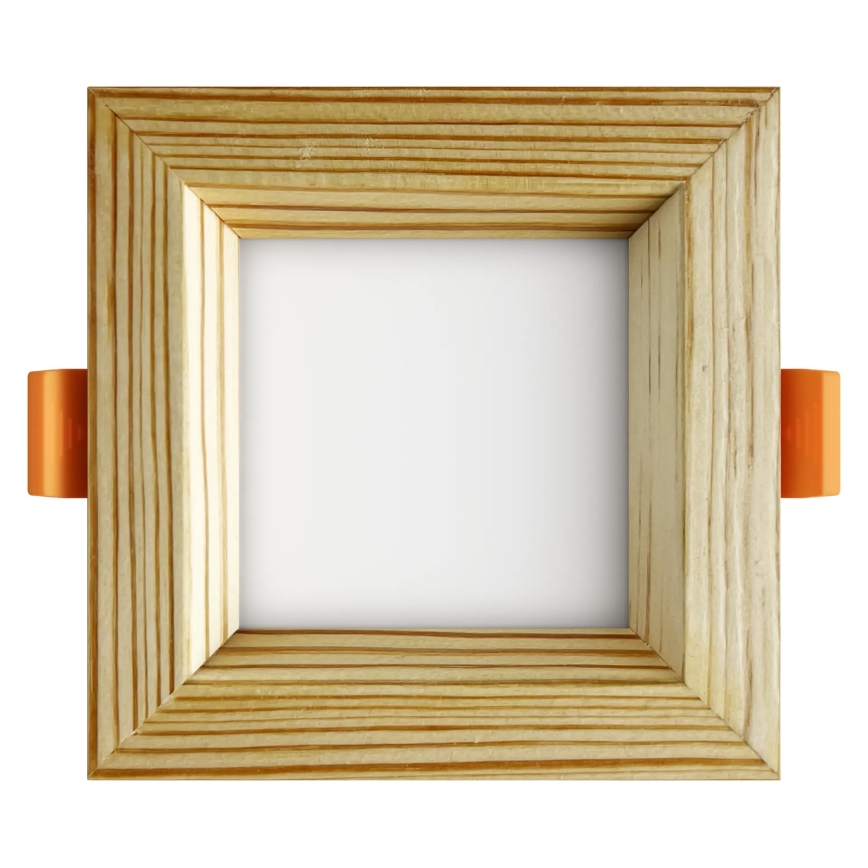 APLED - LED Ugradbena lampa SQUARE WOODLINE LED/3W/230V 4000K 9x9 cm bor masivno drvo