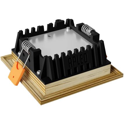 APLED - LED Ugradbena lampa SQUARE WOODLINE LED/3W/230V 4000K 9x9 cm bor masivno drvo