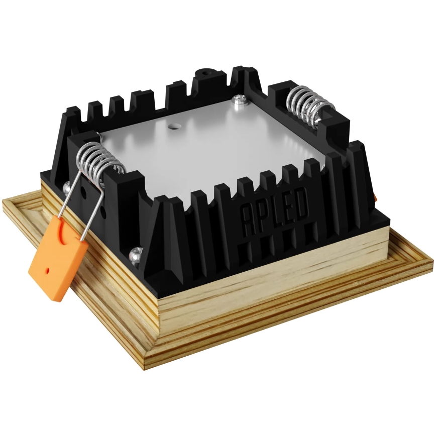 APLED - LED Ugradbena lampa SQUARE WOODLINE LED/3W/230V 4000K 9x9 cm bor masivno drvo