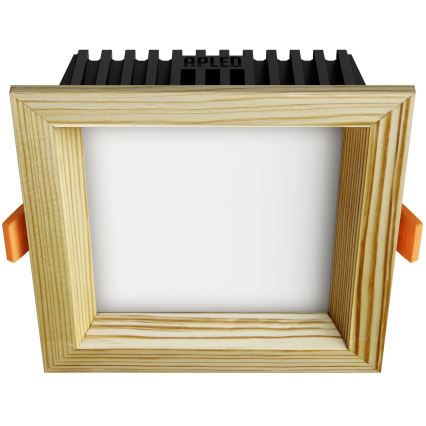 APLED - LED Ugradbena lampa SQUARE WOODLINE LED/6W/230V 4000K 12x12 cm bor masivno drvo