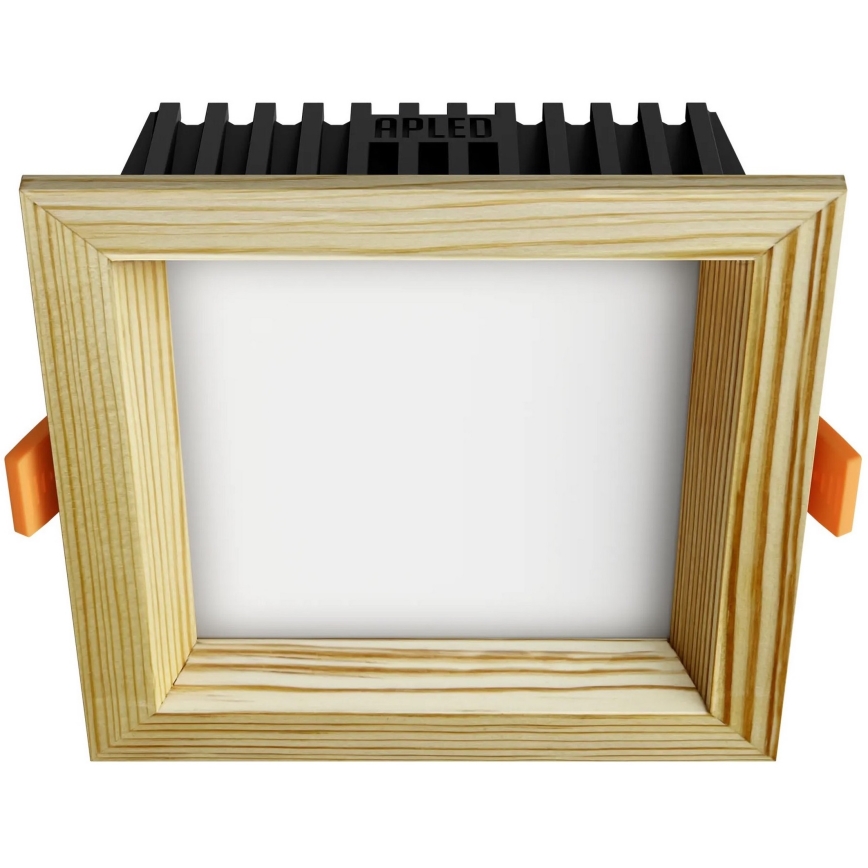 APLED - LED Ugradbena lampa SQUARE WOODLINE LED/6W/230V 4000K 12x12 cm bor masivno drvo