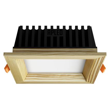 APLED - LED Ugradbena lampa SQUARE WOODLINE LED/6W/230V 4000K 12x12 cm bor masivno drvo