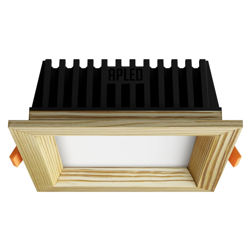 APLED - LED Ugradbena lampa SQUARE WOODLINE LED/6W/230V 4000K 12x12 cm bor masivno drvo