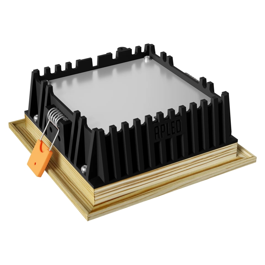 APLED - LED Ugradbena lampa SQUARE WOODLINE LED/6W/230V 4000K 12x12 cm bor masivno drvo