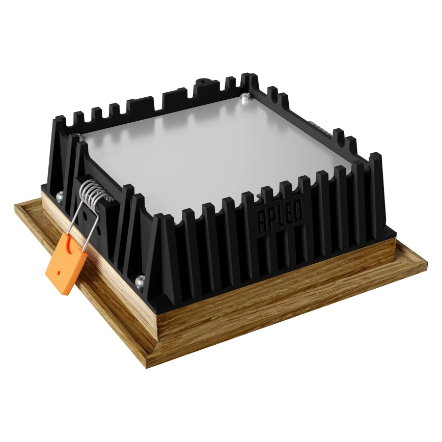 APLED - LED Ugradbena lampa SQUARE WOODLINE LED/6W/230V 4000K 12x12 cm hrast masivno drvo
