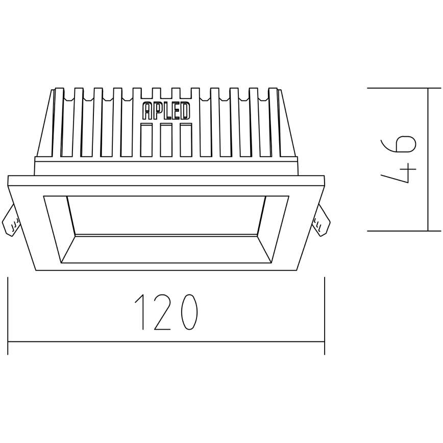APLED - LED Ugradbena lampa SQUARE WOODLINE LED/6W/230V 4000K 12x12 cm hrast masivno drvo