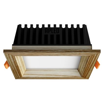 APLED - LED Ugradbena lampa SQUARE WOODLINE LED/6W/230V 4000K 12x12 cm jasen masivno drvo