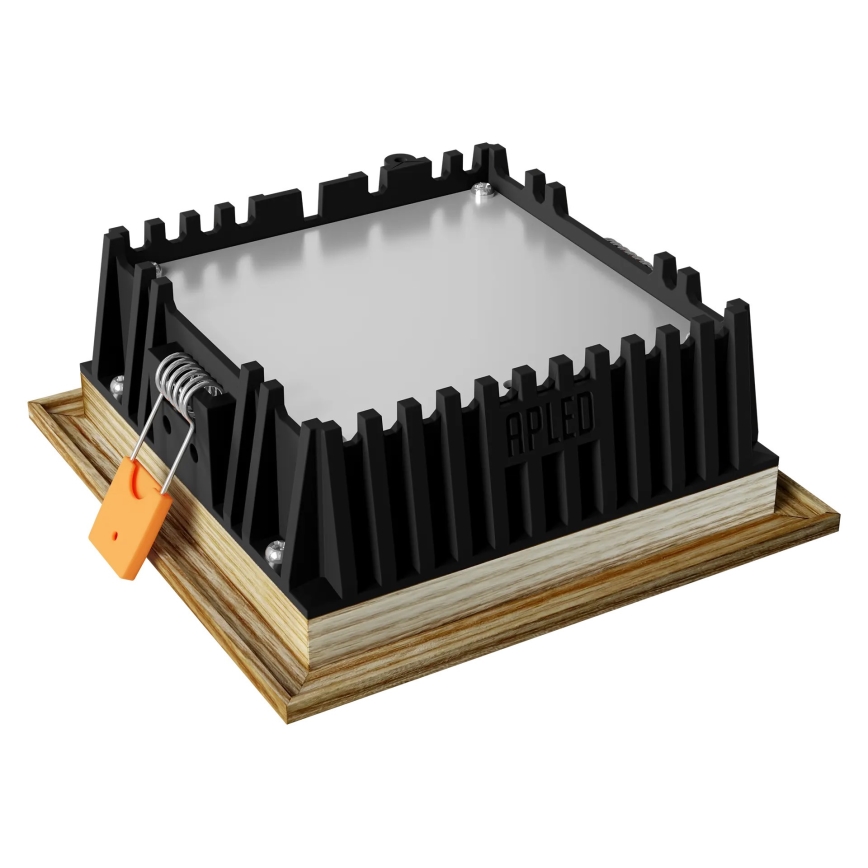APLED - LED Ugradbena lampa SQUARE WOODLINE LED/6W/230V 4000K 12x12 cm jasen masivno drvo