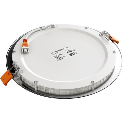 APLED - LED Ugradbeno svetlo za kupatilo RONDO LED/18W/230V IP40 pr. 22,5 cm mat krom