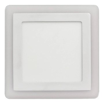 APLED - LED Ugradbeno svetlo za kupatilo SQUARE DUO LED/4W + LED/12W/230V IP41 3000/4000K 19,5x19,5 cm bela