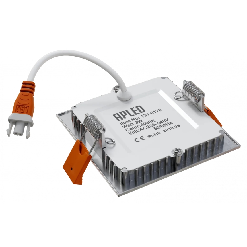 APLED - LED Ugradbeno svetlo za kupatilo SQUARE LED/3W/230V IP41 85x85 mm
