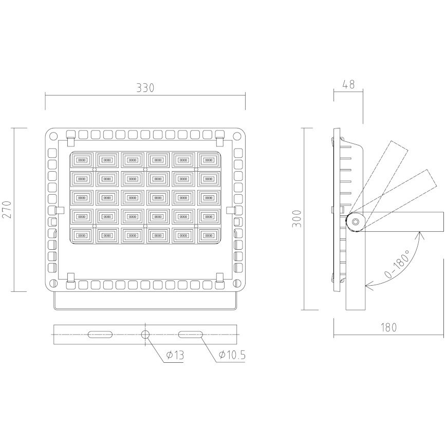APLED - LED Vanjski reflektor PRO LED/100W/230V IP66 10000lm 6000K