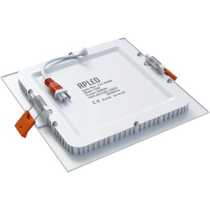 APLED - LED Ugradbena lampa za kupatilo SQUARE LED/12W/230V IP40 17x17 cm bela