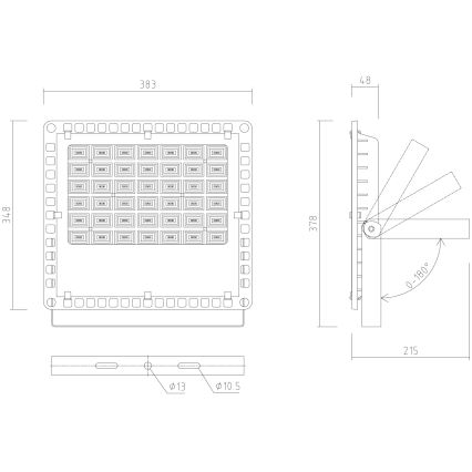 APLED - Spolj. LED flood lampa PRO LED/150W/230V IP66 15000lm 6000K