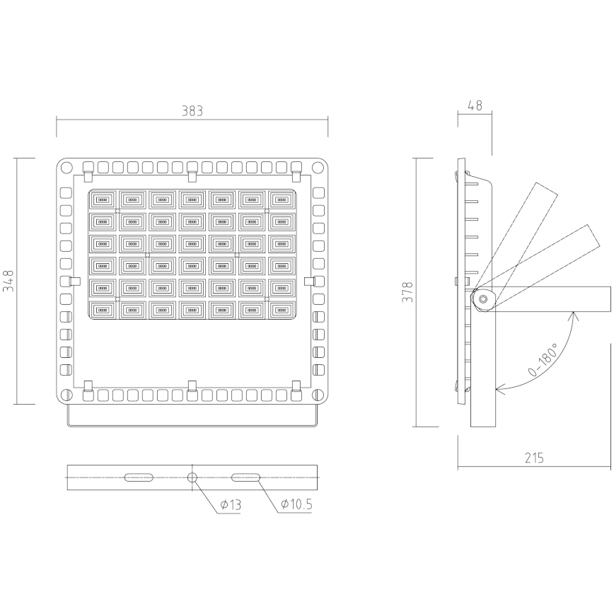 APLED - Spolj. LED flood lampa PRO LED/150W/230V IP66 15000lm 6000K