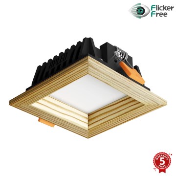 APLED - Ugradno LED svetlo SQUARE WOODLINE LED/6W/230V 3000K 12x12 cm od masivnog bora