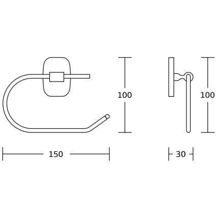 Aqualine - Držač toaletnog papira RUMBA sjajni hrom