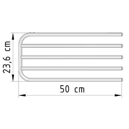 Aqualine - Držač za peškir za radijator 50 cm bela