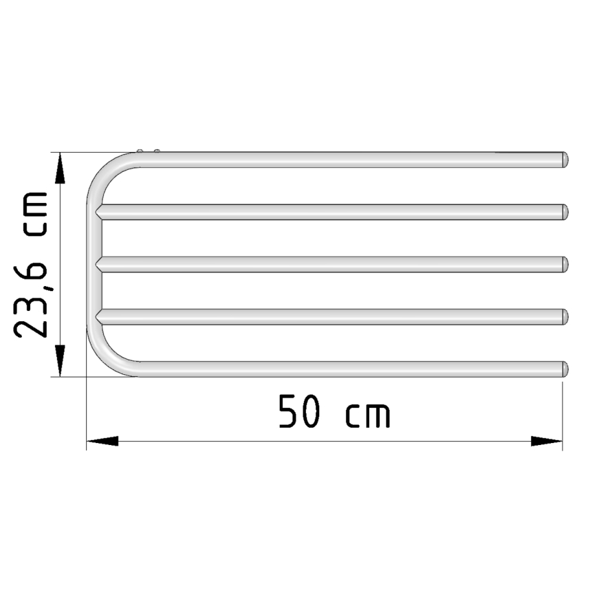 Aqualine - Držač za peškir za radijator 50 cm bela